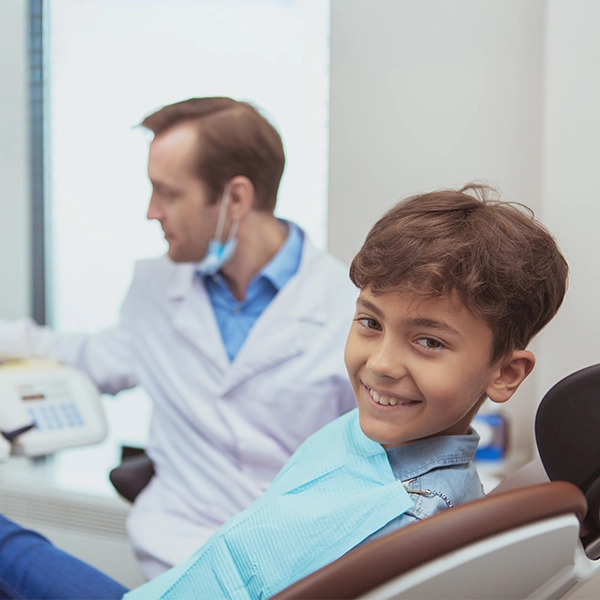 Happy Boy At The Dentist