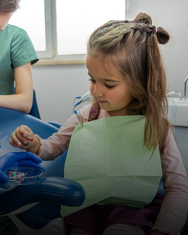 Little Girl In Dental Chair